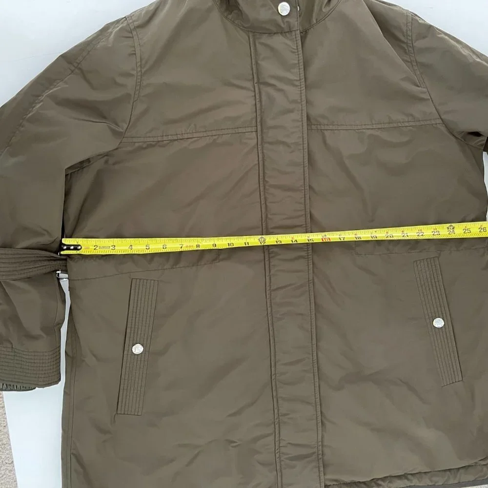 BURBERRY Portobello Women's Parka Hooded Jacket - 10 US Dark Olive - Picture 9 of 16